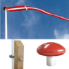 Flagstang med egestøtte