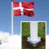 Flagstang med vippebeslag