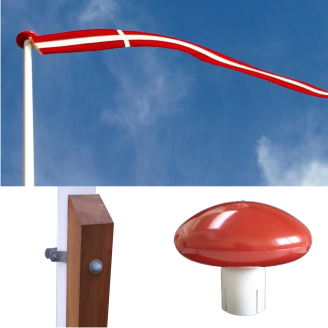 Flagstang med Jerntræstøtte